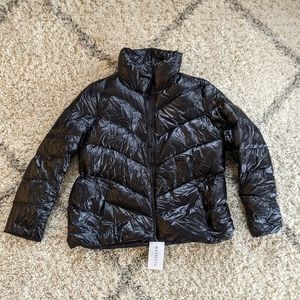 Athleta Lofty Down Puffer Jacket NWT Black L